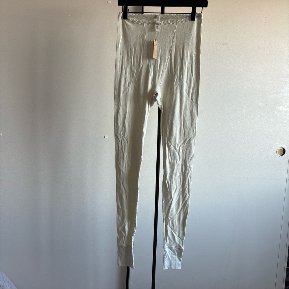 Skims AOP Pointelle Pants in Bone